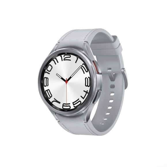 Galaxy Watch 6 Classic 47mm Silver Smartwatch W/ Extra HybridBand & Charger Puck - Picture 5 of 6